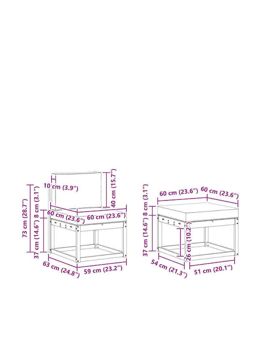 vidaXL Zweisitziges Outdoor-Sofa Kunststoff mit Kissen 249x122.5x73cm