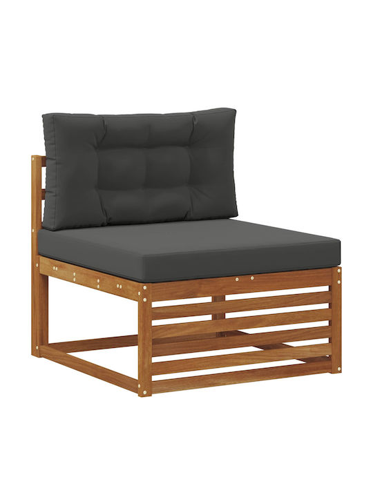vidaXL Dreisitzer Outdoor-Sofa Hölzernes mit Kissen 249x83x73cm