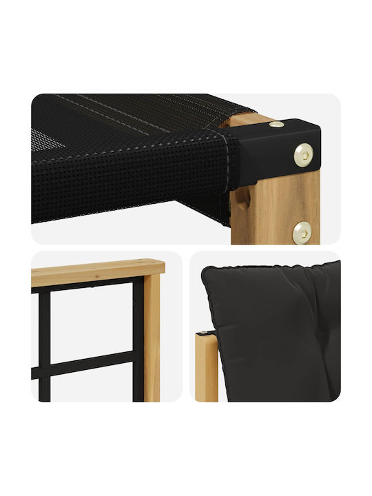 Corner Outdoor Sofa Wooden with Cushions 406x168.5x73cm
