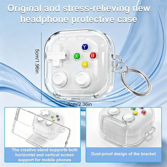 Samsung Galaxy Buds4 Buds4 Pro Xdcase Silicone Case Stand Transparent Black