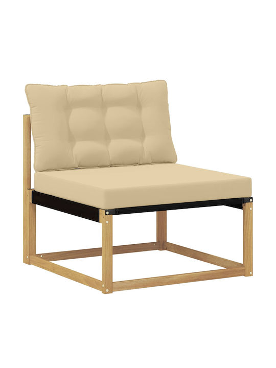 Corner Outdoor Sofa Wooden with Cushions 247.5x168.5x73cm