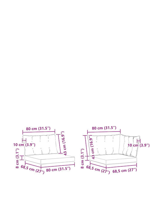 Corner Outdoor Sofa Wooden with Cushions 247.5x168.5x73cm