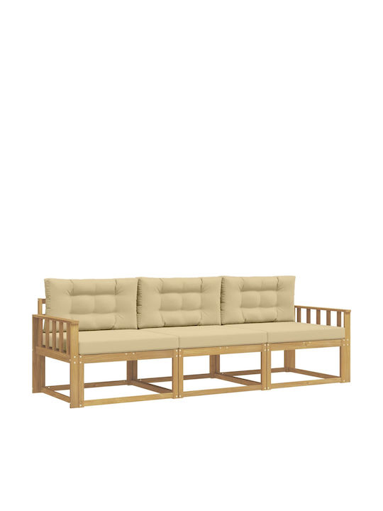 vidaXL Outdoor Sofa Tree-Seater with Cushions 249.5x83x73cm