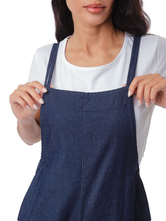 Women's Dark Blue Dungarees