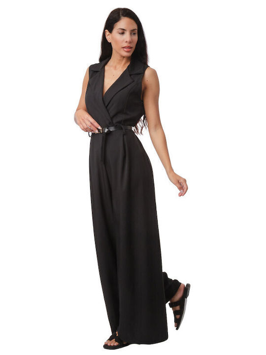 Women's Sleeveless One-piece Jumpsuit Black