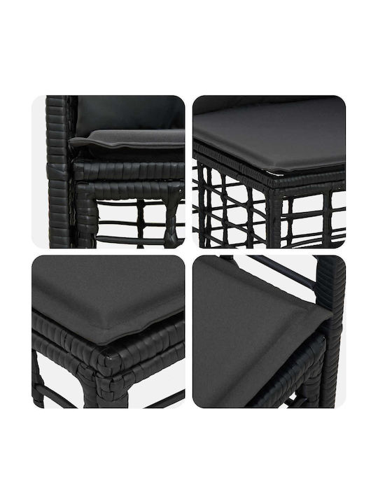 Corner Outdoor Sofa Rattan with Cushions
