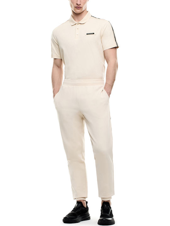 Sweatpants with Cuffs Black-Beige