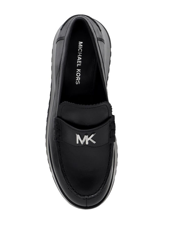 Leather Women's Loafers in Black Colour