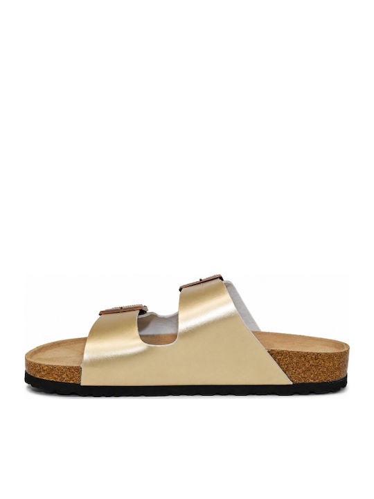 Damen Flatforms Gold Sandalen SM-MRS-M-001-26FL-Gold
