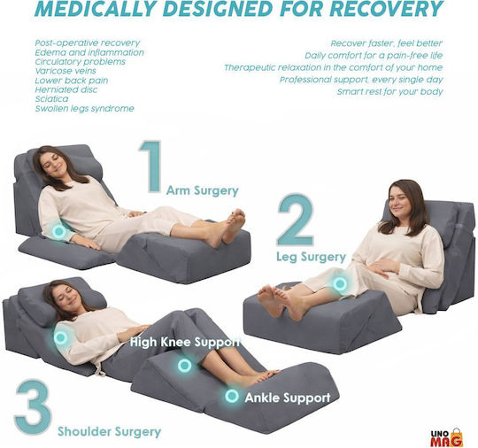 Linomag Μαξιλάρι Σφήνα με Memory Foam σε Γκρι χρώμα