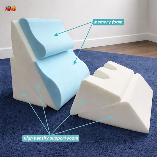 Linomag Μαξιλάρι Σφήνα με Memory Foam σε Γκρι χρώμα