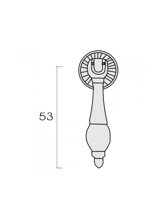 Conset C904 Antique Knob Furniture made of Zamak Oxidized 53mm C904-53S03S03 1pcs