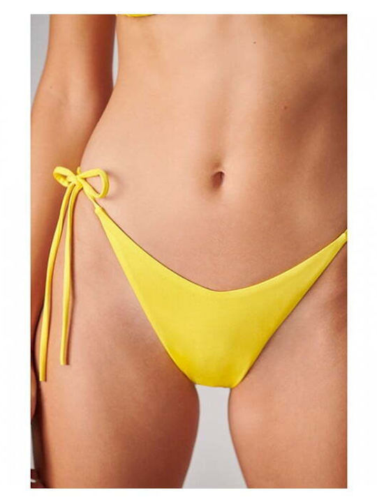 Bikini Slip with Laces Yellow