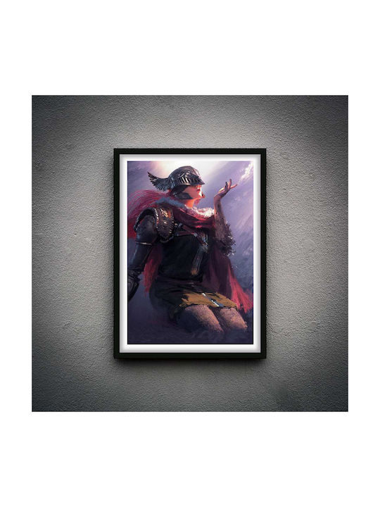 Gaming Poster Malenia Elden Ring Gm004 40cm X 50cm Λευκή Ξύλινη Κορνίζα