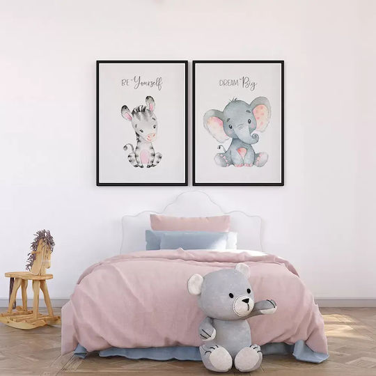 Kids Wall Art Elephant 40x50cm