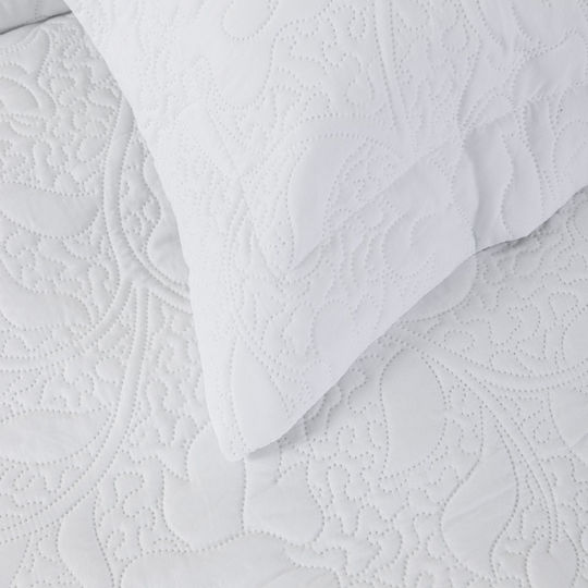 Nima Heather Подредба Шалтета Двойно Микрофибър Heather Бяло 240x260см 3 Бройки
