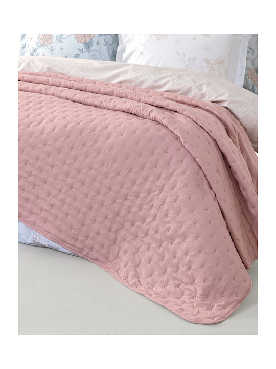 Nima Clay Tagesdecke Halbdoppelt Microfiber Clay Apple Rosa 180x240cm
