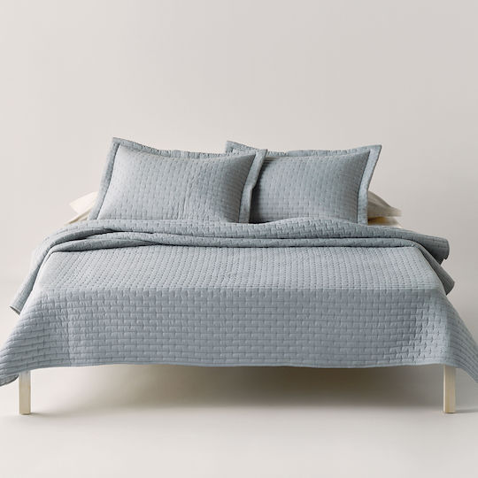 Kentia Mason Set Single Microfiber Grey Coverlet 160x240cm 2 Pieces