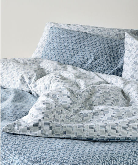 Kentia Kivo Σετ Κουβερλί Μονό Βαμβακερό Blue-white 160x240cm