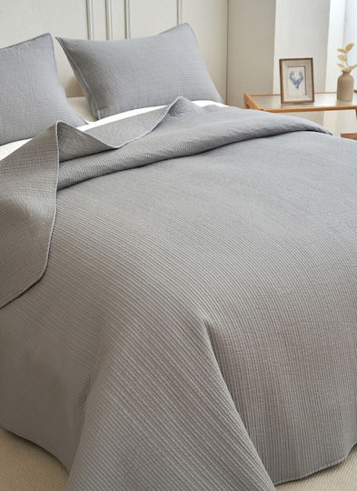 Down Town Home Down Town Home Cotton Blue Coverlet Set Super King 240x260cm 3 Pieces