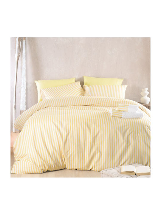 Rythmos Eloise Σετ Κουβερλί Μονό Βαμβακερό Κιτρινο 160x240cm 2τμχ