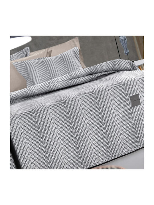 Guy Laroche Vera Vera Tagesdecken King Size Mikrofaser Rauch 250x240cm 2 Stück