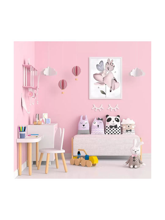 Kids Framed Fairy Wall Art With White Wooden Frame 40x50cm