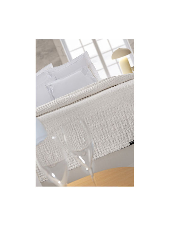 Guy Laroche Κουβερλί King Size Βαμβακερό Linen-sand 270x250cm