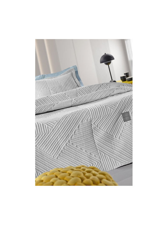 Guy Laroche Ziana Tagesdecken Set Übergröße Mikrofaser Rauch 220x240cm 2Stücke