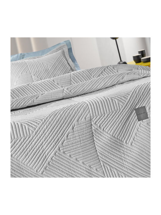 Guy Laroche Ziana Tagesdecken Set Übergröße Mikrofaser Rauch 220x240cm 2Stücke