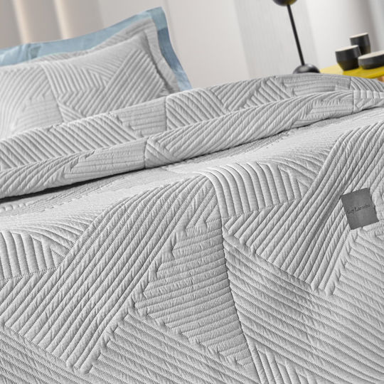 Guy Laroche Ziana Coverlet Set Super King Microfiber Smoke 220x240cm 2 Pieces