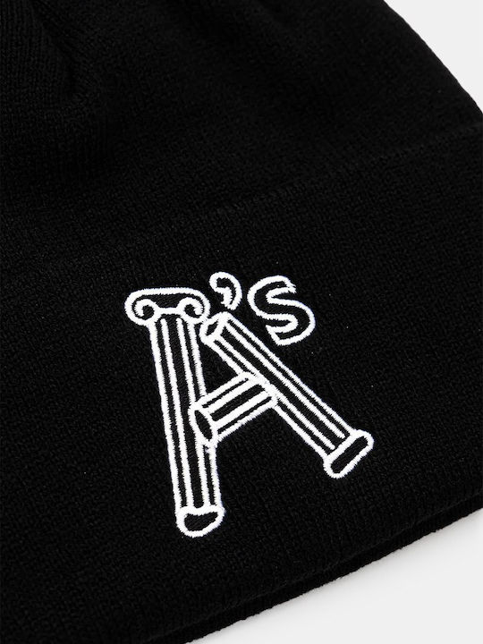 Beanie Unisex Σκούφος Πλεκτός σε Μαύρο χρώμα