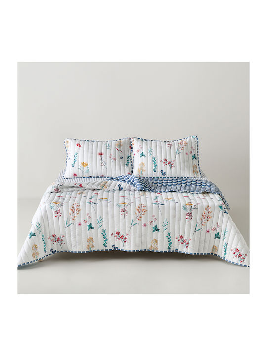 Kentia Raya Single Microfiber Coverlet Set White 160x220cm 2 Pieces
