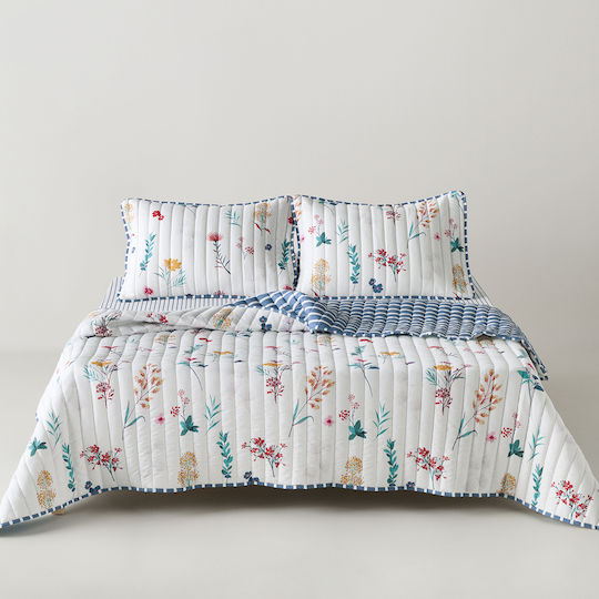 Kentia Raya Σετ Κουβερλί Μονό Microfiber White 160x220cm 2τμχ