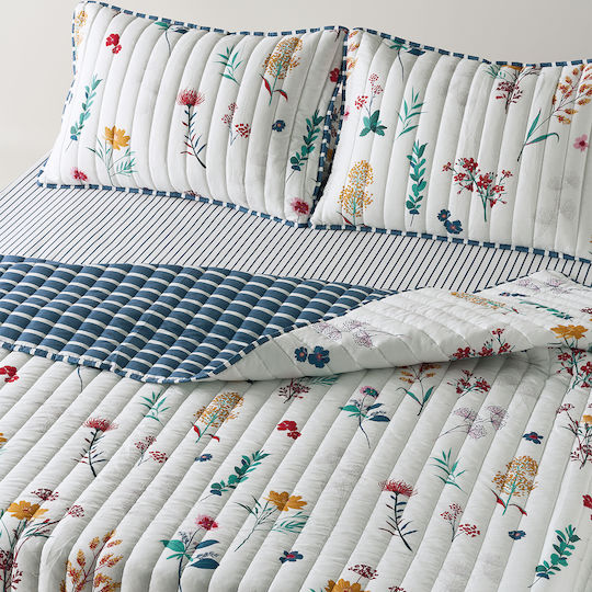 Kentia Raya Σετ Κουβερλί Μονό Microfiber White 160x220cm 2τμχ