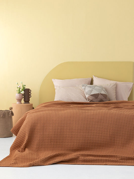 Palamaiki Marcie Pique Double Blanket 240x250cm Coffee