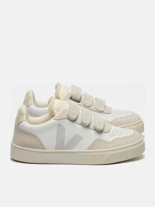 Kids Sneakers with Hoop & Loop Closure White