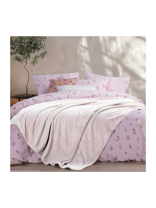 Nef-Nef Homeware Cosy Fleece Single Blanket 160x220cm Ecru