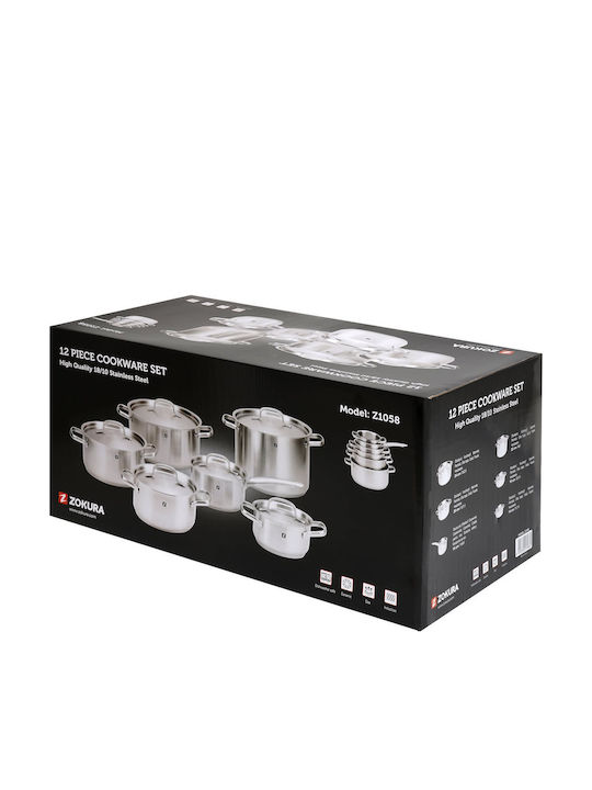 Zokura Set Vase de Gătit din Aluminiu 12 Piese