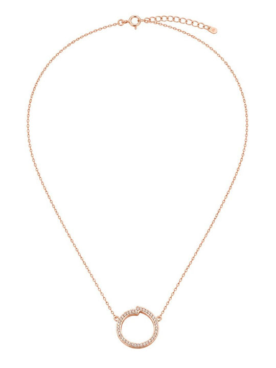 Obaku Enso Necklace Made of Pink Gold Plated Silver Obaku Enso Necklace Made of Pink Gold Plated Silver