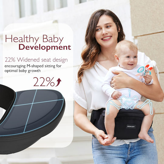 Momcozy Marsupiu Clasic Gri cu Greutate Maximă 20kg