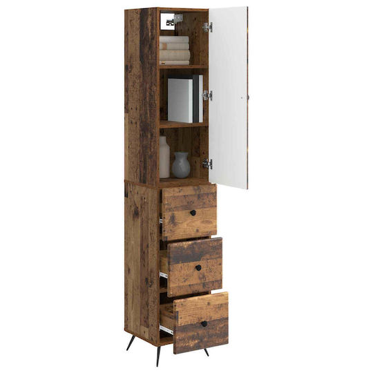 vidaXL Bathroom Floor Column M34.5xL34.5xH90cm Brown