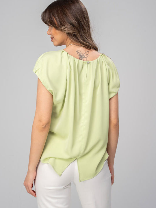 Stephy Bluza Damă Mâneci Scurte Verde Lime