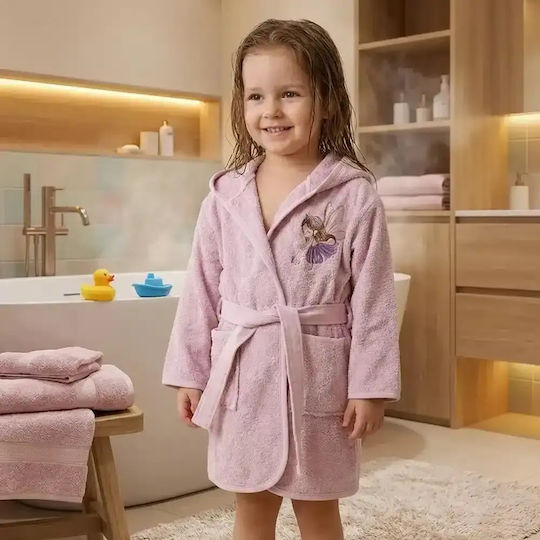 Borea Kids Bathrobe Magic Garden Lilac Hooded