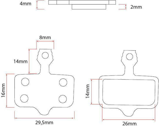 Ewheel Rt002-r Resin Brake Pads Electric Scooters