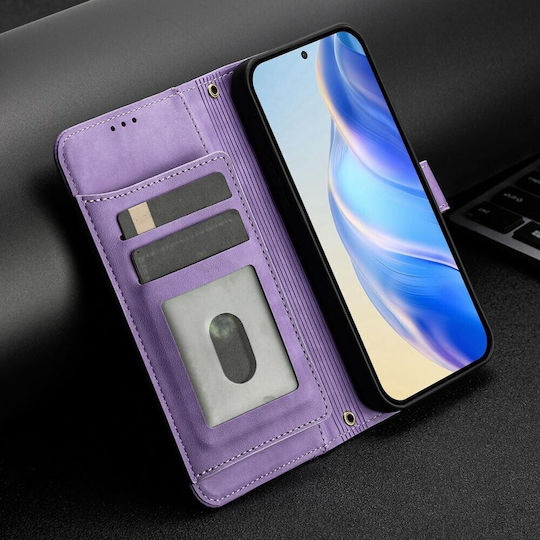 Book Tempered Glass Purple for Poco M7 Pro