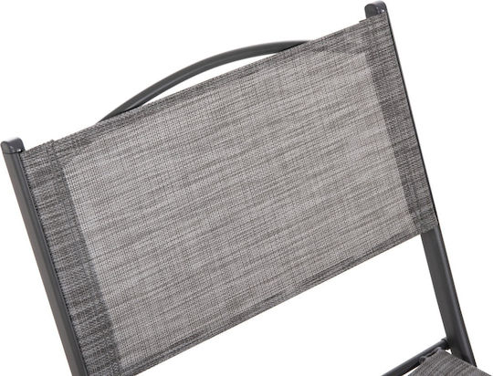 Outdoor Chair Metallic Gray 45x51x81cm