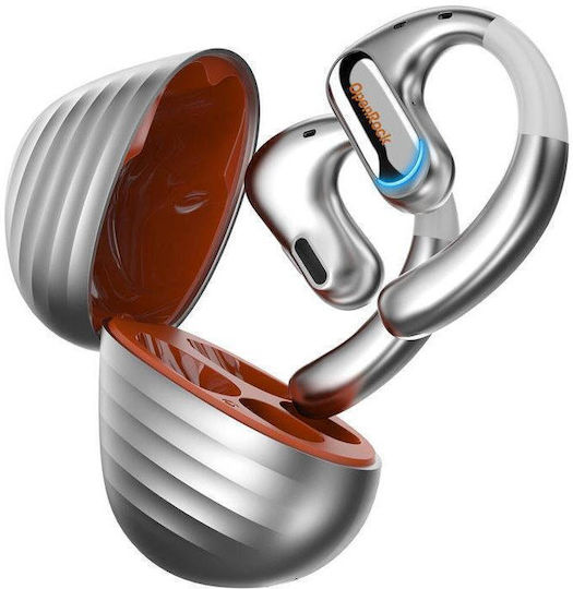 OneOdio OpenRock Pro Conductie Osoasa Bluetooth Handsfree Căști cu Rezistență la Transpirație și Carcasă de Încărcare Argintiu