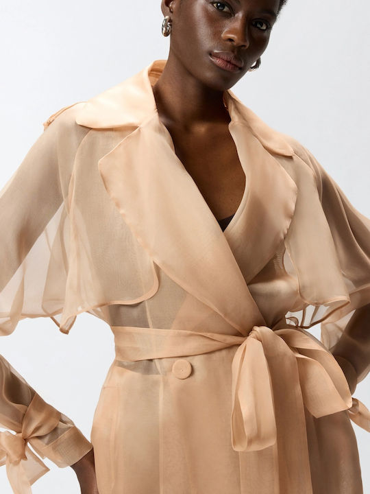 Women's Beige Gabardine