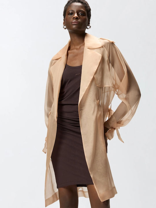 Women's Beige Gabardine